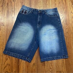 Vtg Indigo 30 Jean Shorts Men Sz 38 Blue Denim Baggy Loose Y2K Skater Jorts